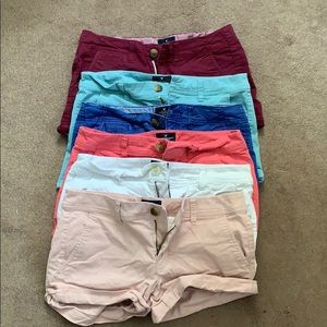 6 Pairs of Colored American Eagle Shorts